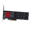 Двойной адаптер PCIe для NVMe, высокоскоростная карта M.2 NVMe SSD в PCIe 3.1 X8 X16, поддержка M.2 M Key NVMe SSD 2230 2242 2260 2280