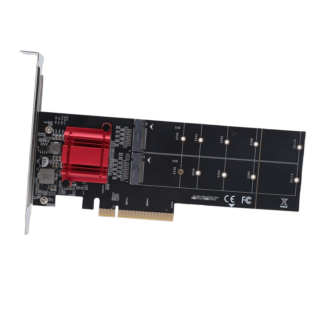 Двойной адаптер PCIe для NVMe, высокоскоростная карта M.2 NVMe SSD в PCIe 3.1 X8 X16, поддержка M.2 M Key NVMe SSD 2230 2242 2260 2280