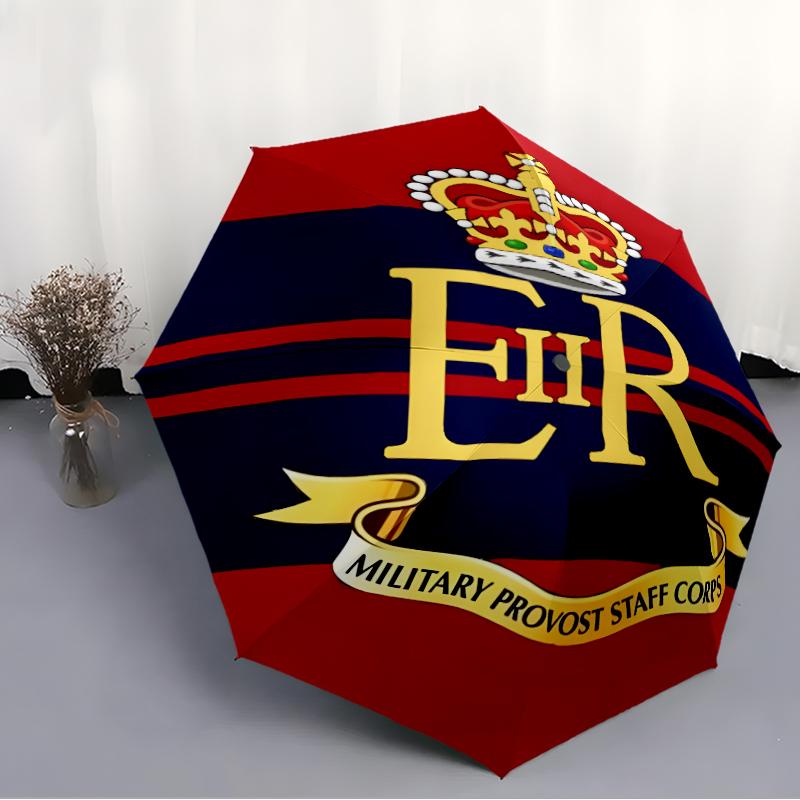 British Royal Artillery Fashionable Automatic Opening/Closing Folding Umbrella. Portable and Foldable, Ideal for Gift, Travel, and Daily Use.