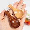2pcs Mini Wooden Spoons Kitchen Spice Condiment Spoon Sugar Teaspoons Kids Short Handle Wood Scoops