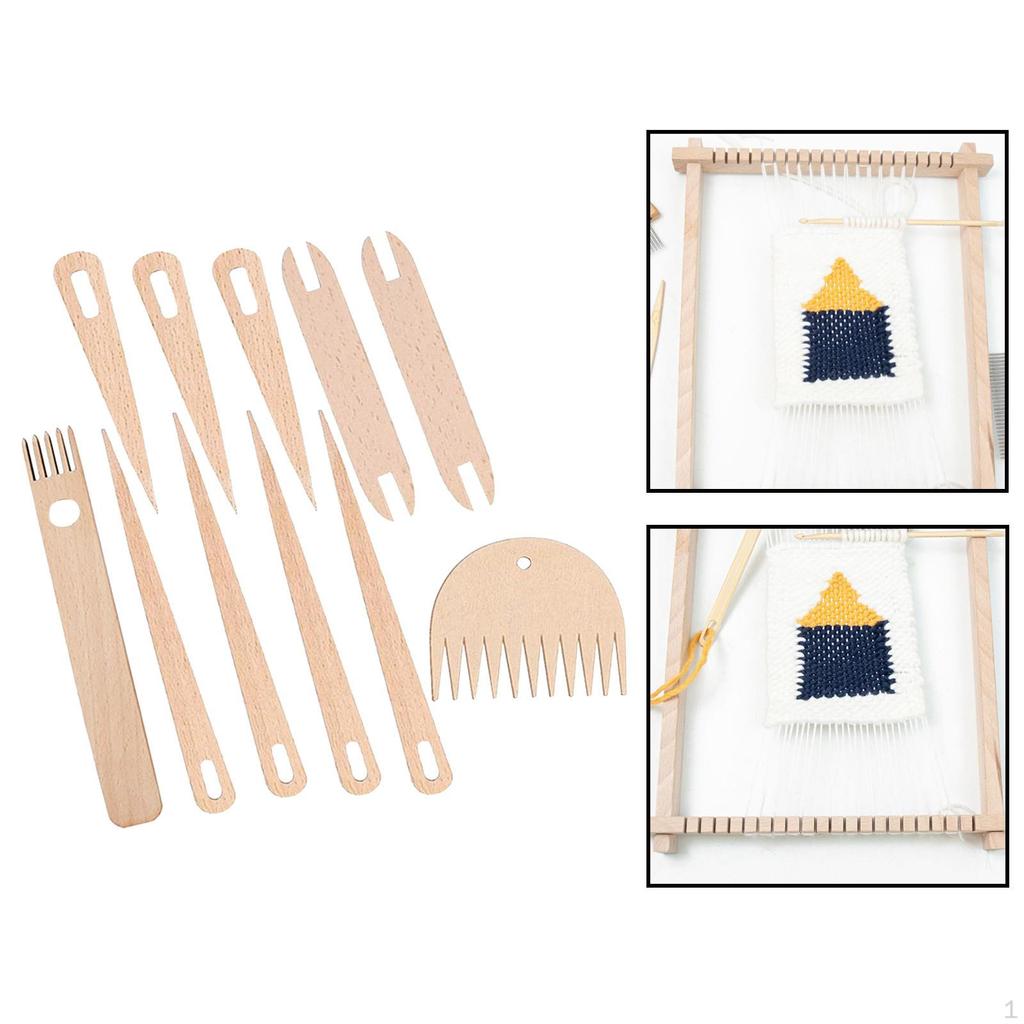 Big Eye Hand Loom Starter Shuttle DIY Weaving Comb for Tapestry Wall Hangings