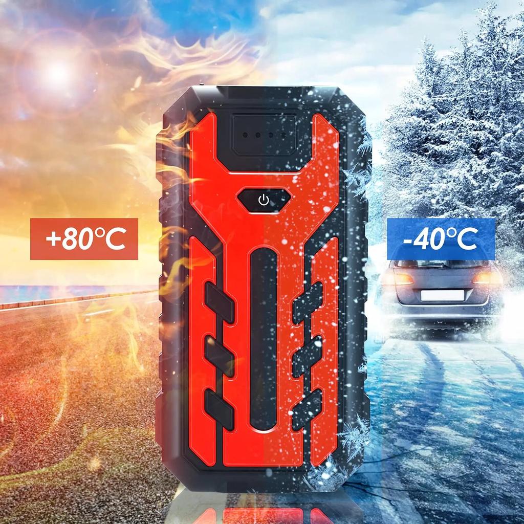 HOULI Car Jump Starter with Air Compressor 10000mAh Portable Booster Charger 1200A Powerful Car Battery Starting Device