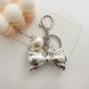 Брелок с большим жемчужным бантом, милый кулон для телефона, чехол для наушников, подвеска, сумка, украшение, автомобильный брелок