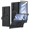 VIETAO Anti-Fingerprint Full Cover Magnetic Phone Case for Galaxy Z Fold 8 7/6/5 with 360° Rotatable Holder, Built-In Glass Film