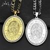 СВЯТОЙ МИХАИЛ ЗАЩИЩАЙ НАС Архангел Мужская Хрустальная Медаль Ожерелье Нержавеющая Сталь Золотой Цвет Христианские Религиозные Ожерелья Украшения