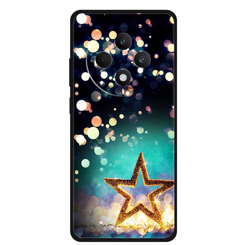 Phone Case For OPPO Reno12 F 4G/5G Cover Black Silicone TPU Soft Painted Tiger Coque For OPPO Reno 12F 4G/5G Global Bumper Shell