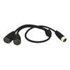 MIDI Din 5 Pin Splitter Y Adapter Cable, Dual 5Pin Female Keyboard