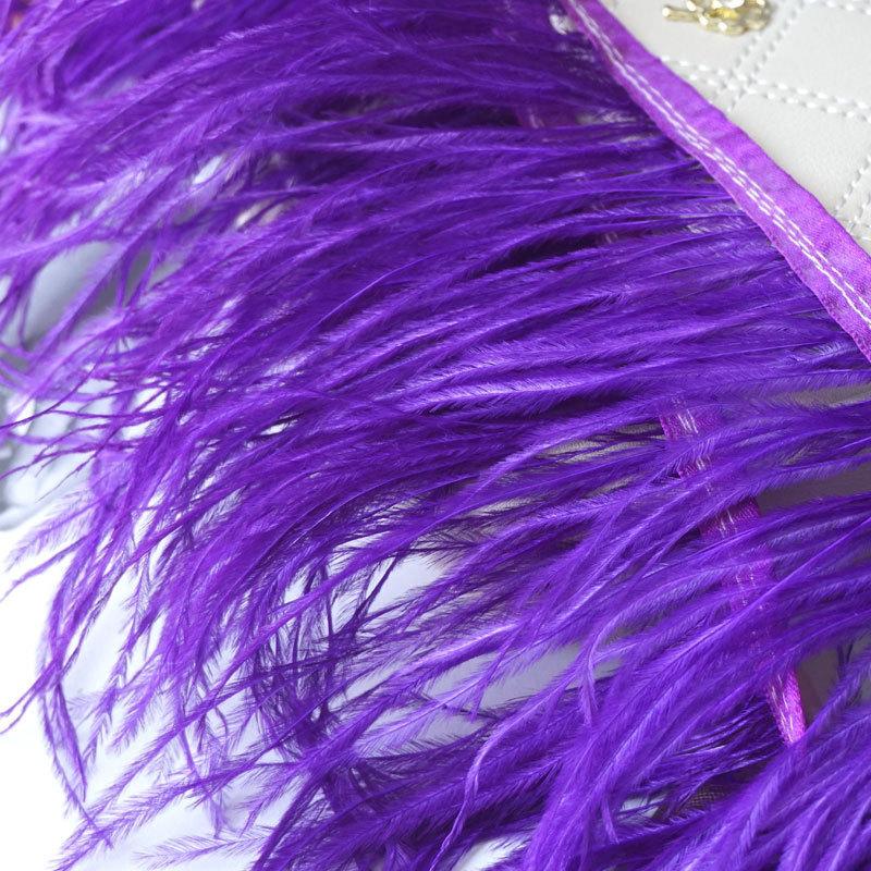 Decorative Feather Cloth Strip 10-15Cm Ostrich Hair Cloth Edge Dress Cuffs Latin Dance Skirt Diy Clothing Accessories
