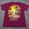 Футболка Ron Jon Surf Shop Мужская Размер L Бордово-красная Двусторонняя Пляжная футболка