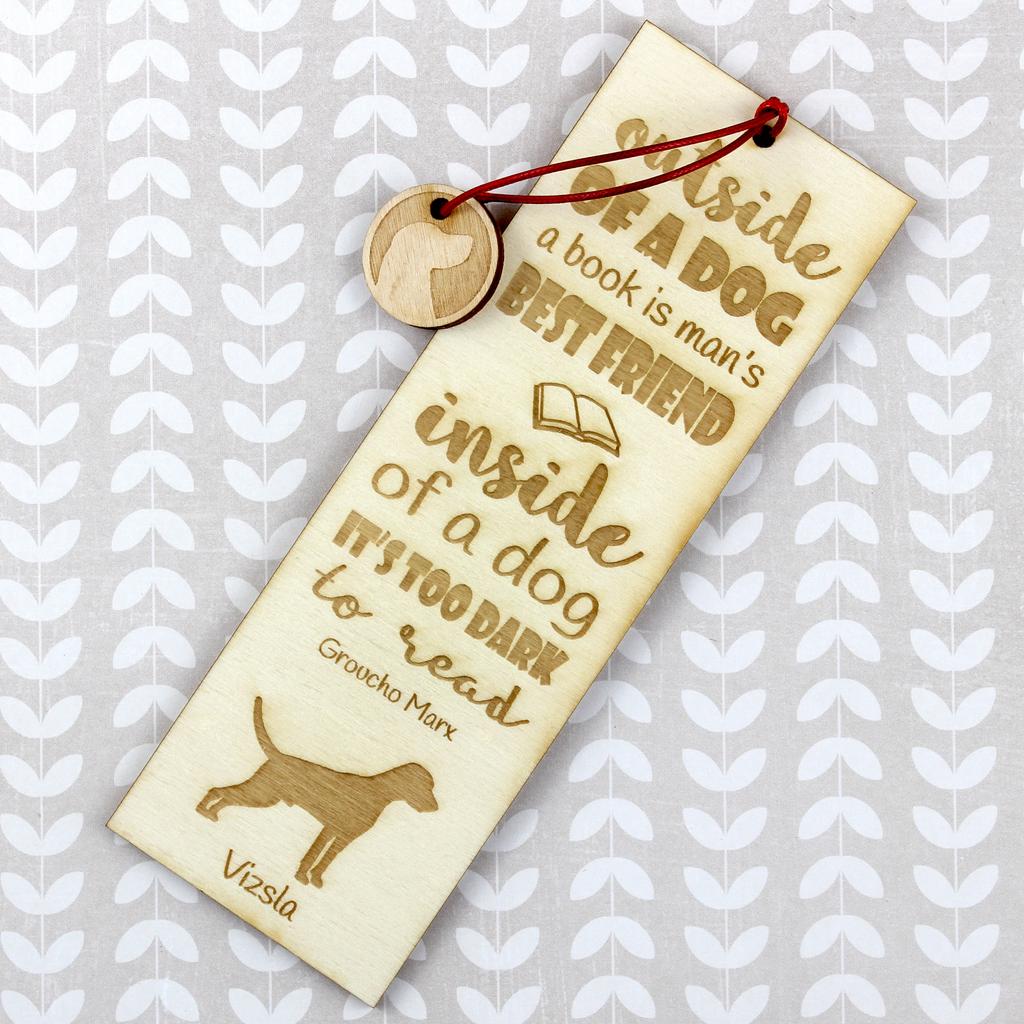 Vizsla I – Dog bookmark, personalized bookmark – Design 02 | Art-Dog