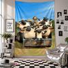 Wall TapestryShaun the Sheep Art Hanging Cloth Decorative Background Cover for Room Decoration