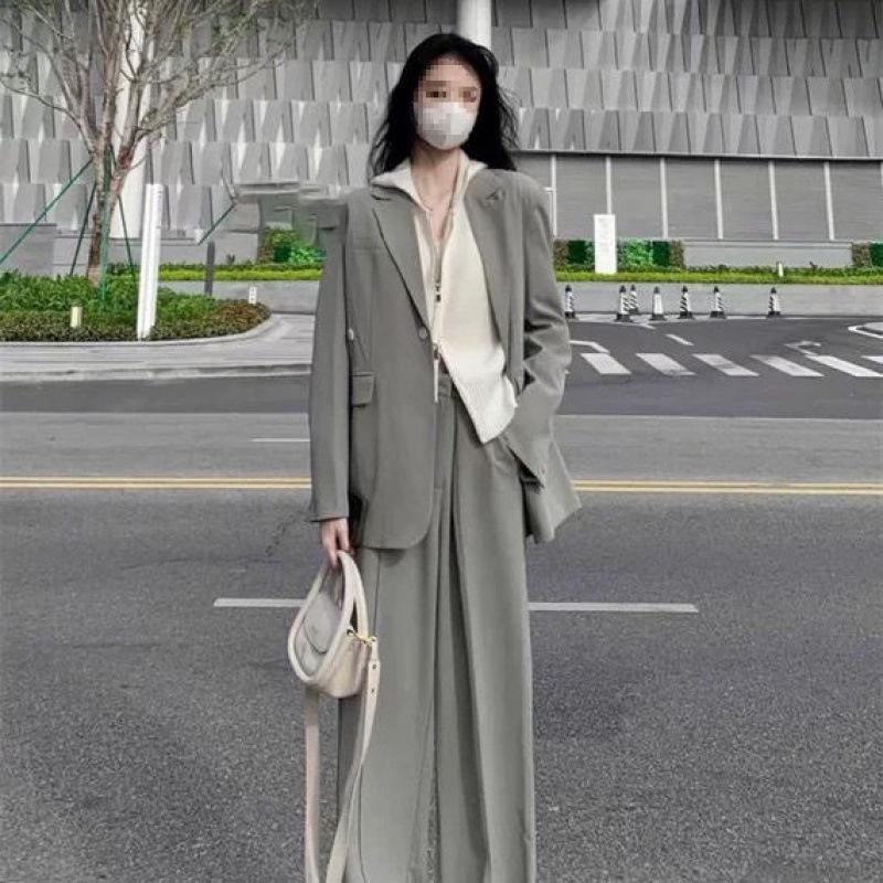 Женский Осенний Костюм-Комплект «Богиня с Характером»: Элегантный комплект из двух предметов: широкие брюки