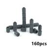 160pcs MOC Building Blocks 3062 1*1 Round Brick Cylinder Bricks Children Toys City Creative Bricks Part DIY Accessories Toys