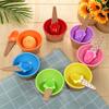 Ice Cream Spoon Different Color Ice Cream Tableware Set Creative Children Cartoon Pudding Dessert Specialty Spoon For Kitchen