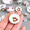 40Pcs 1:12 Dollhouse Miniature Tableware Porcelain Ceramic Tea Cup Dishes Set
