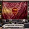 AS Roma FC Personalized Tapestry Support Custom Name, Wall Art Home Decoration