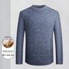 Luotsi Men's Thick Double-Layer Wool Crew Neck Sweater
