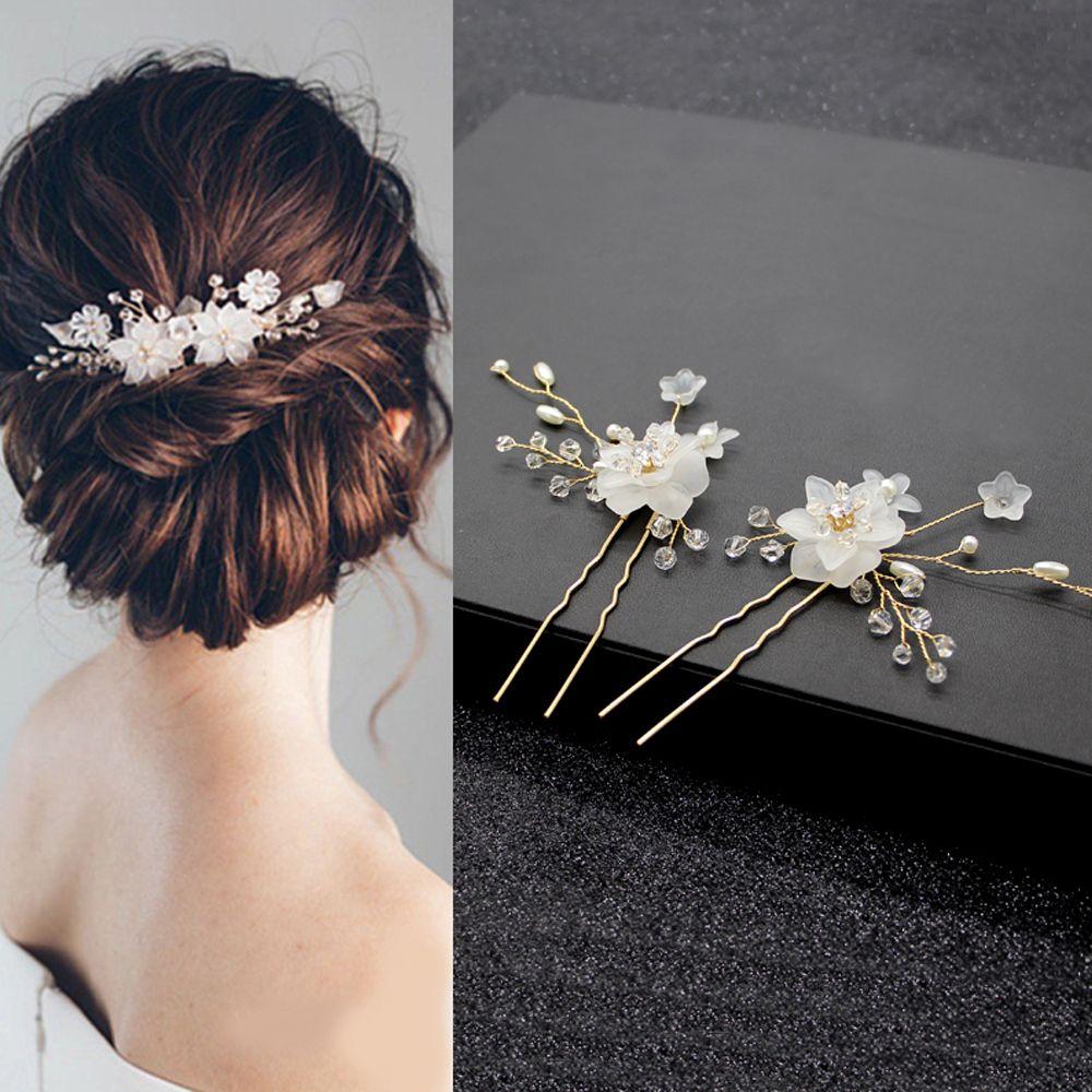 1/2/3PCS Crystal Hair Jewelry Accessories Hair Clips Headpieces Women Hairpins Headwear