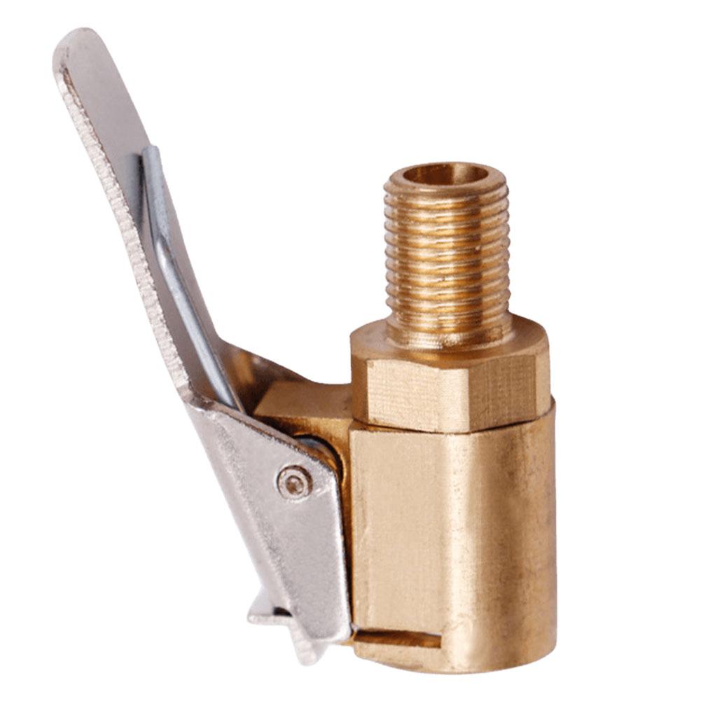 Car Tire Air Chuck Brass Inflator Pump Valve Connector 6/8mm Clamp Connector Adapter Tyre Wheel Valve for Inflatable Pump