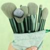 13 набор кистей для макияжа Four Seasons Green Портативная мягкая кисть для румян для волос Кисть для теней для век Консилер для тонального крема BB-кисть для крема Полный набор инструментов для макияжа