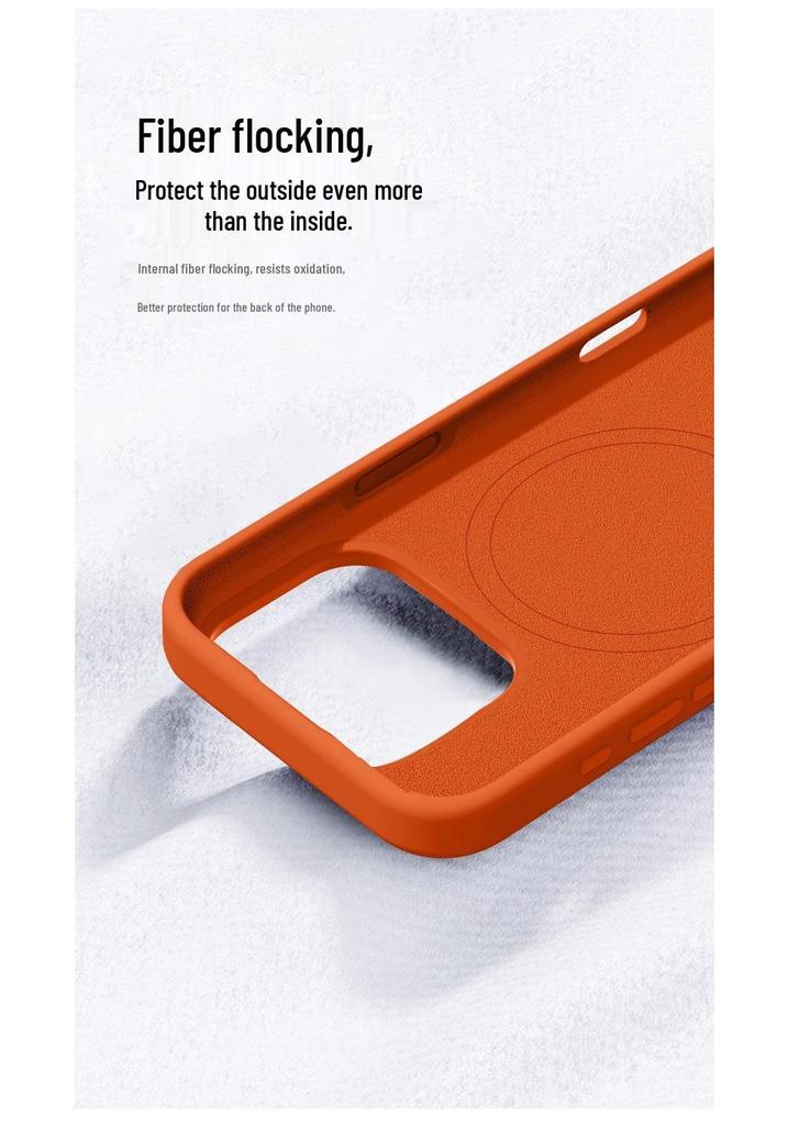 Защитный чехол из жидкого силикона для iPhone 17 Pro с MagSafe, анимацией и всплывающим окном