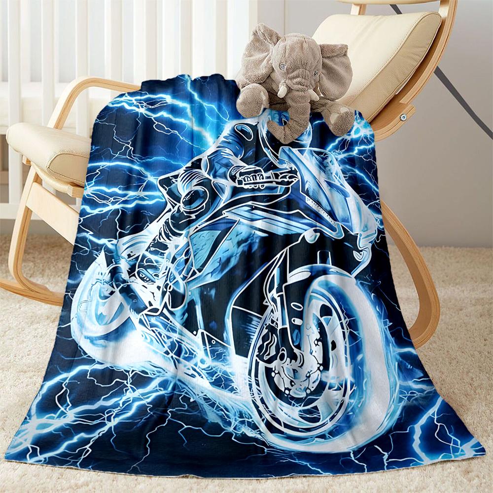 Motocross Adventure Sport Flannel Blanket - Soft and Suitable for Sofas, Beds, Offices, Travel, All Seasons, and The Best Gift for The Holidays.