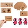 Game Round Squid Six Invitation Card Pop It Simple Dimple Stress Reliever Toys