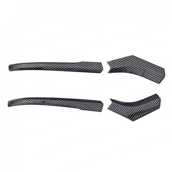 Carbon Fiber Rearview Side Mirror Strip Trim Cover For Toyota Sienna 2021-2024