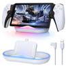 Charging Stand for PS Portal Remote Portable Charging Dock Station with 14 RGB Light Modes and Charging Base Holder Accessory for Playstation 5 Portal