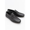 Черные мужские гелевые удобные повседневные лоферы из натуральной кожи