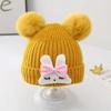Knitted Baby Beanie Cap Rabbit Pullover Hats Bonnet Cute Girls Knitted Hat  Baby