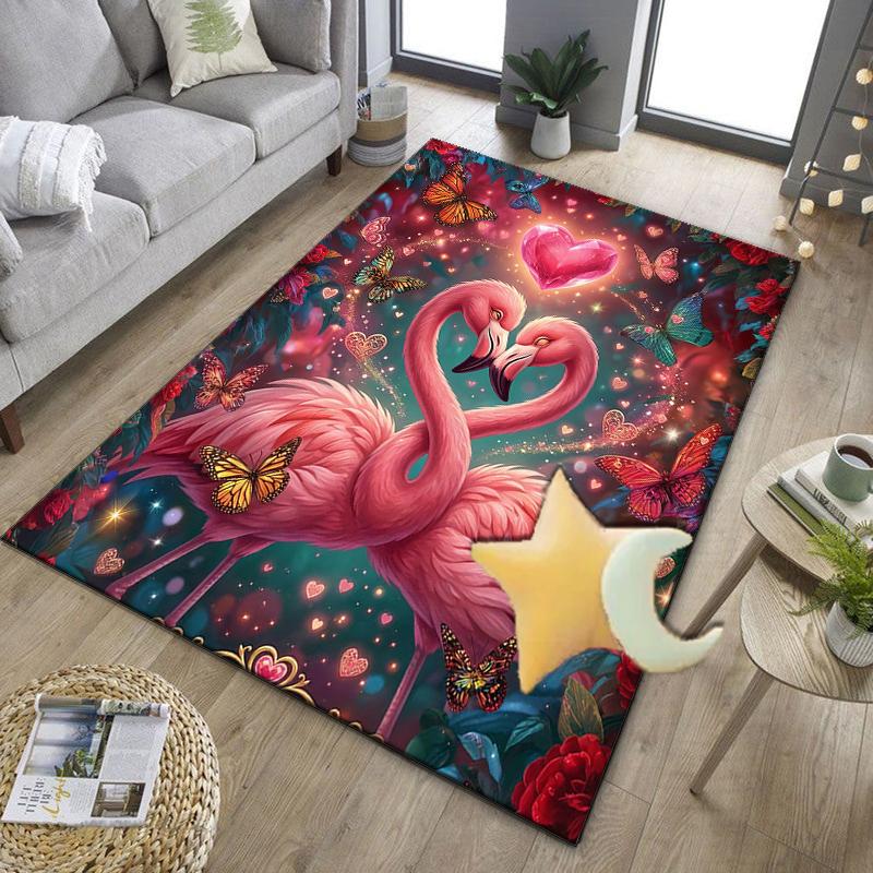 Love Birds In Heart Office Rug Chair Mat, Entryway Carpet, Suitable for Front Door, Bedroom, Living Room, Desk, Holiday Gift