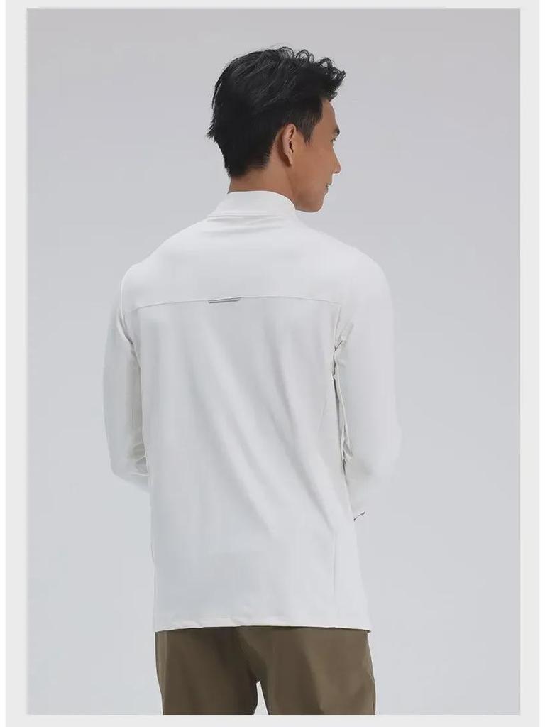 Мужская облегающая куртка с воротником-стойкой для йоги и бега