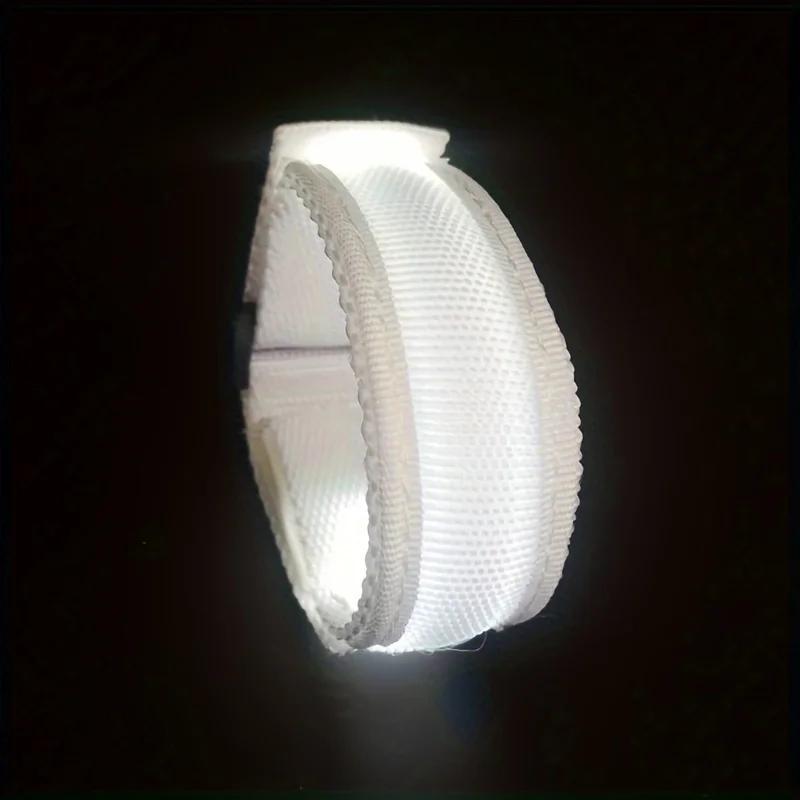 1 шт. Светящиеся браслеты Светодиодный светящийся браслет на руку со светодиодным светоотражающим браслетом Регулируемая повязка на руку для бегунов и джоггеров