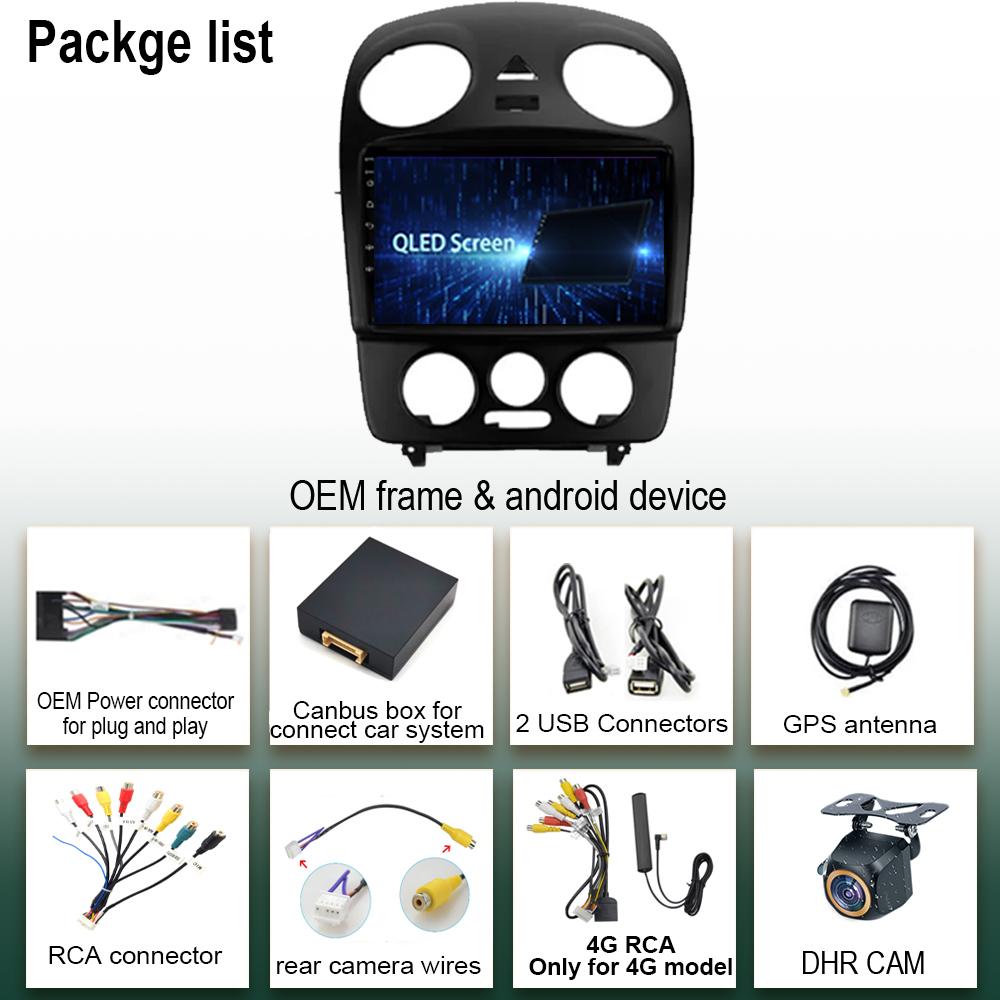 2Din Carplay Android 14 для Volkswagen Beetle A4 2002 - 2011 GPS-навигация автомобильное радио мультимедийный плеер автомагнитола головное устройство Wifi