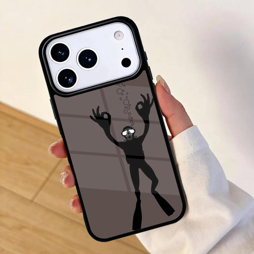 Scuba Diving Diver Phone Case For Apple iPhone 17 air 16 Pro Max 15 Pro Max 14 13 12 11 Mini Back Cover