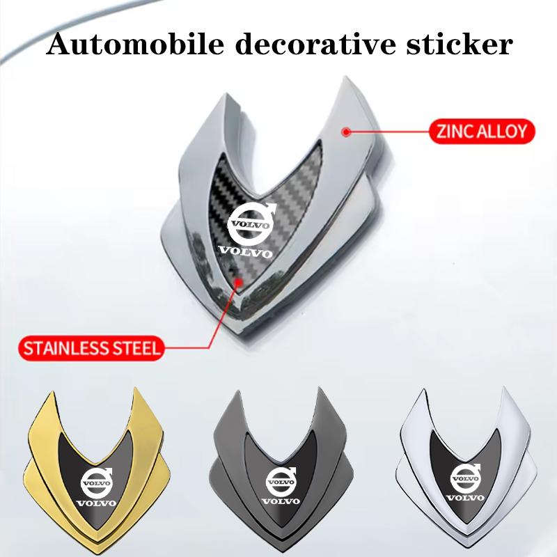 Car Sticker Metal Alloy 3D Badge Side Marking Decorative Car Sticker for Volvo RDESIGN S60 S90 XC40 XC60 XC90 AWD Car Accessorie