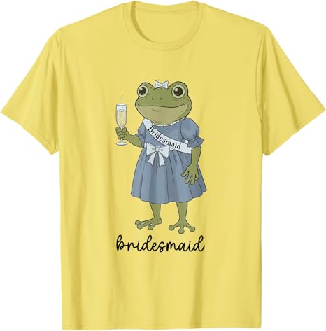 Retro Bridal Frog Party Bridesmaids Funny Mog Mob Wedding Tshirt Womens Fashion Bride Party Clothes Novelty Gift Girlfriend