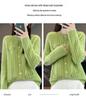 100% Wool Women's French Cable Knit Cardigan - Autumn/Winter Retro Short Aran Tweed Jacket