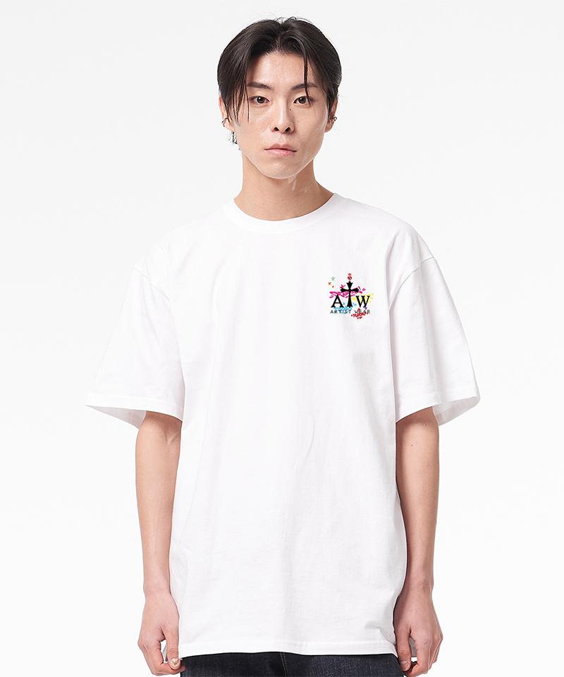 ARTISTWEAR [Atw X Leodav] Peacemaker Oversized Short Sleeve T-Shirt_Wh