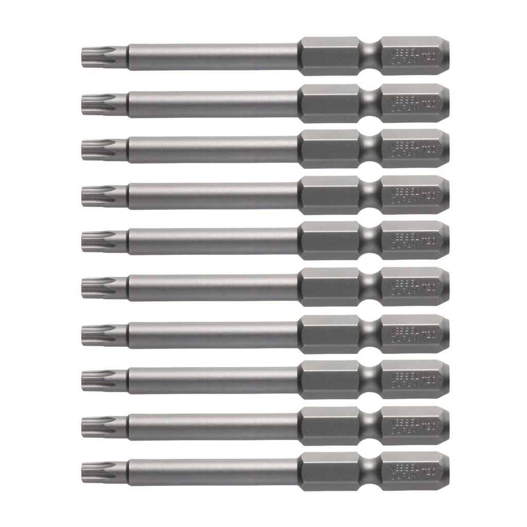 VESSEL Torx Bit T20 X 65mm Set of 10 V ZP