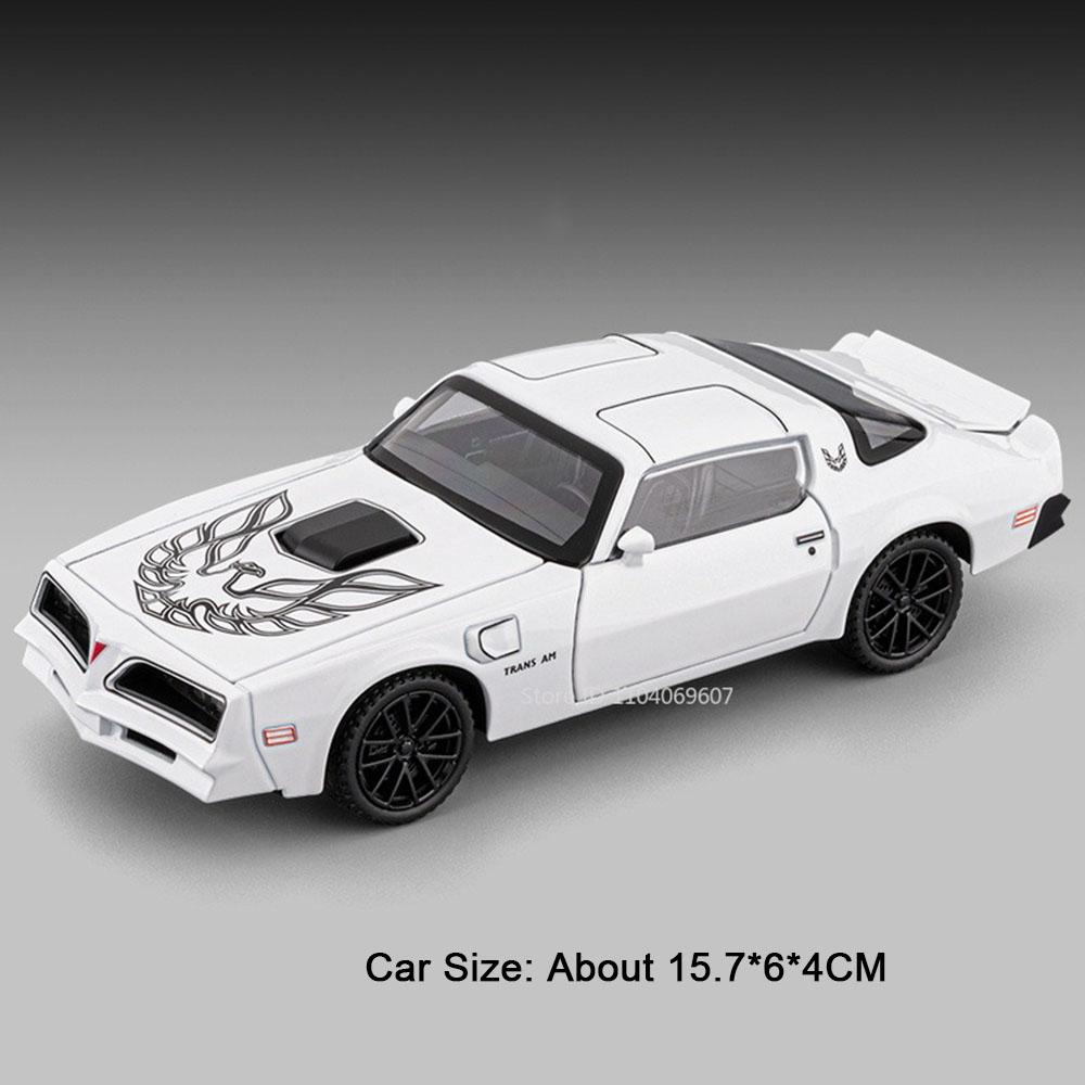 1:Модель автомобиля-игрушка Firebird Hellcat в масштабе 32, металлическая литая, со звуком и светом, модели с амортизаторами, коллекция, подарок для детей