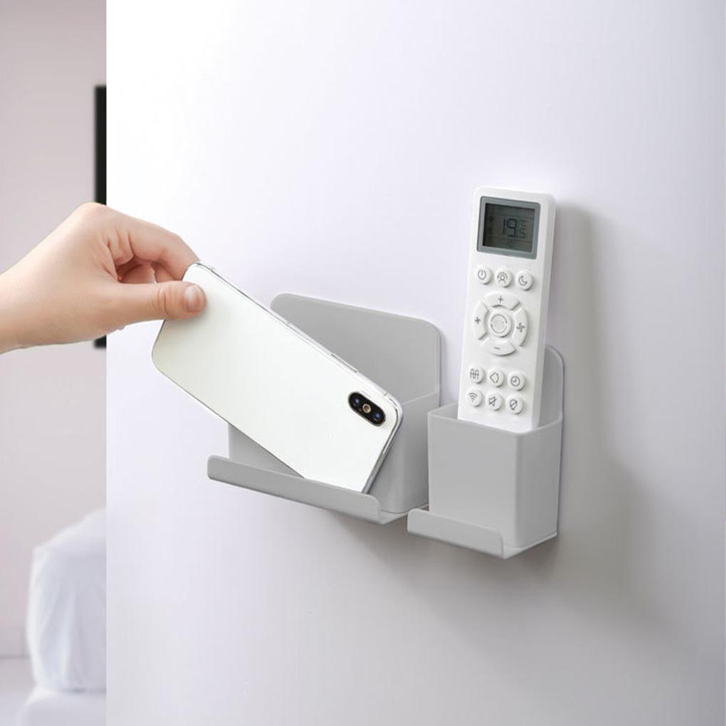 Органайзер для пульта дистанционного управления для гостиной, ванной комнаты, кухни, настенное крепление, держатель для пульта управления с отверстием для зарядки, для отеля