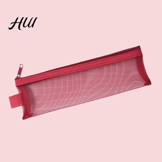 Large Capacity Pencil Case 2PCS Case, with Zipper Opening, Transparent Mesh Quick Access Fabric Organizer, Lightweight Storage Bag for School