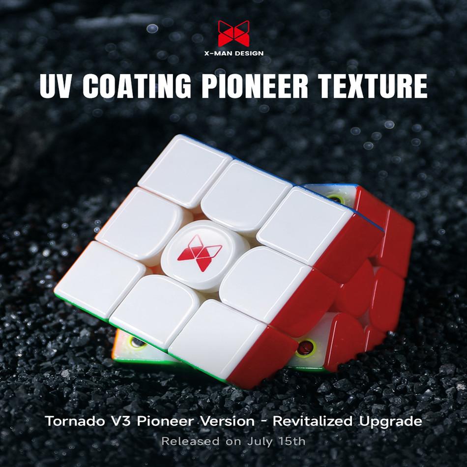 Qiyi Xman Tornado V3 Pioneer Uv 3X3X3 Маглев Магнитный Кубик Рубика Профессиональная Скоростная Головоломка 3X3 3×3 Игрушка Оригинальный Cubo Magico