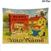 Pippi Longstocking Custom Name Wall Tapestry Aesthetic Wall Hanging Printed Fabric Blanket Decorative Tapestries for Bedroom Living Room Home Decor