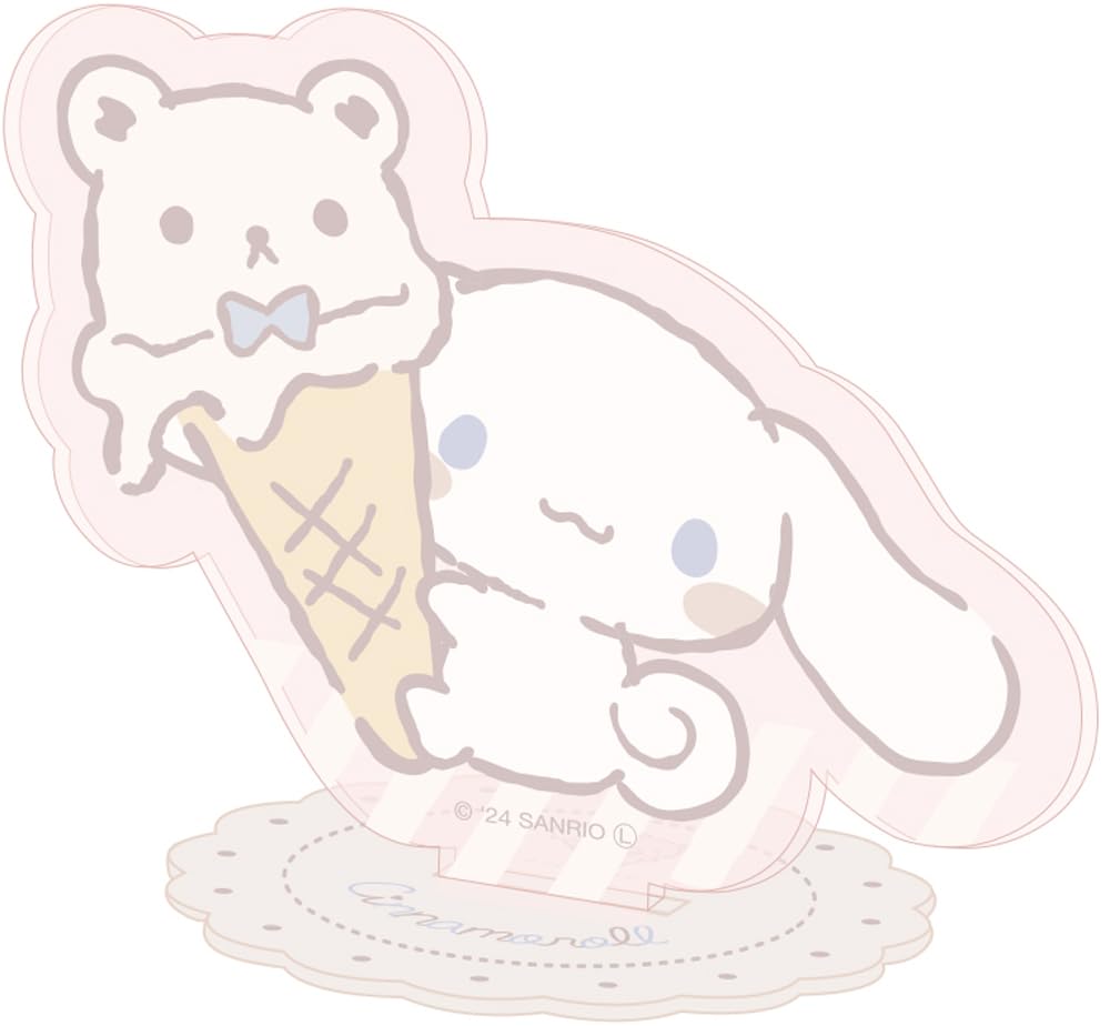 Tees Factory Акриловая подставка с клипсой Cinnamoroll, дизайн 'Мороженое' (SR-5545181IC)