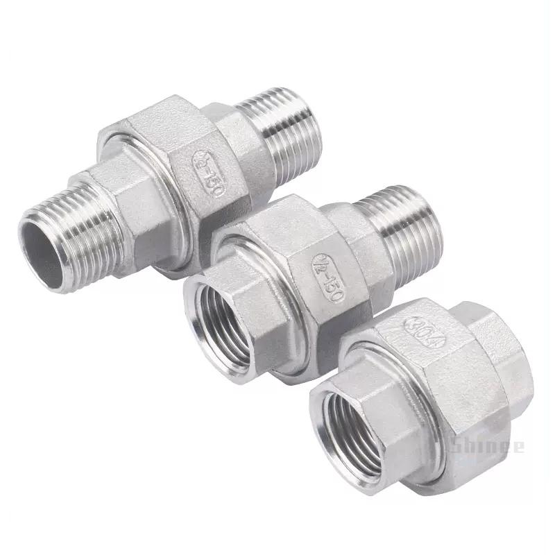 Соединительная муфта из нержавеющей стали 304 1/4" 3/8" 1/2 3/4 1" BSP Наружная Внутренняя резьба Литой фитинг для труб Тройник Угольник connector
