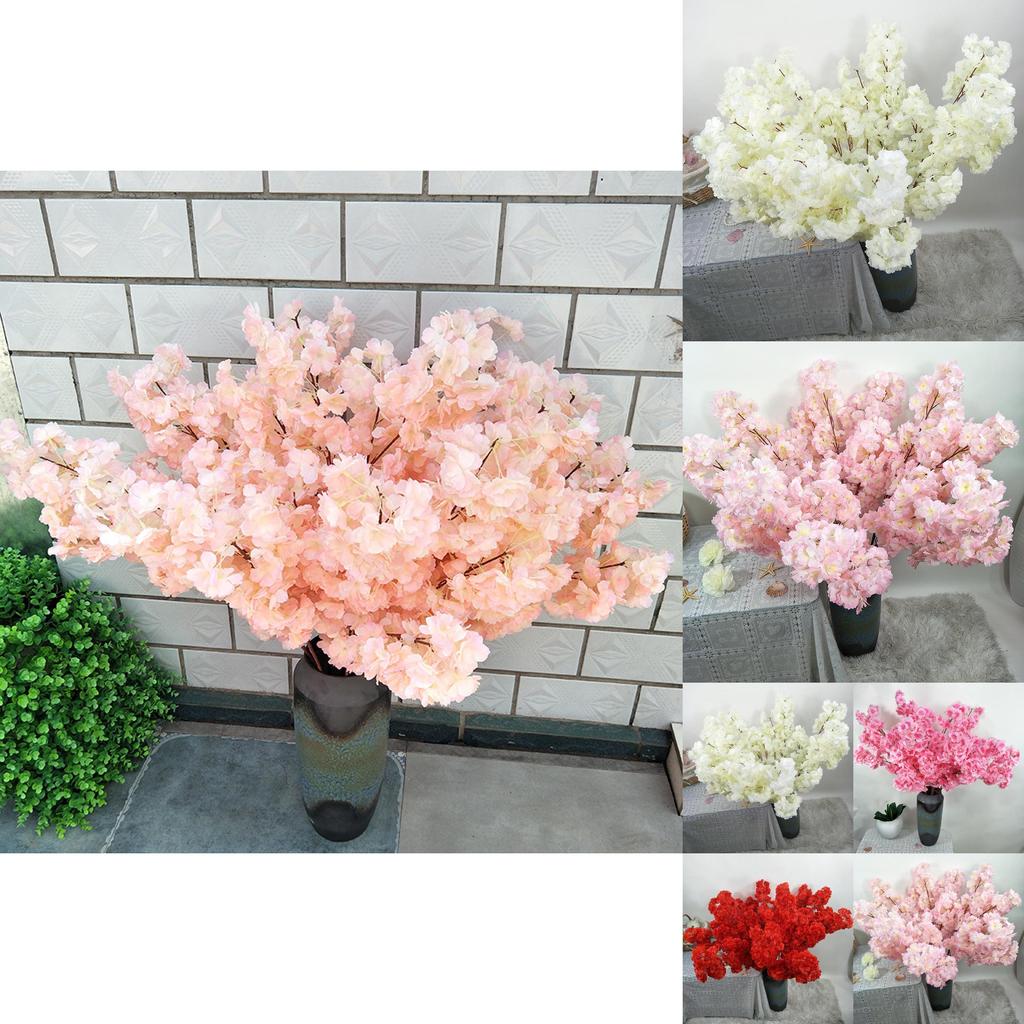 Реалистичные искусственные стебли цветущей вишни, цветочная композиция, декор для мероприятий, реквизит для фотосъемки