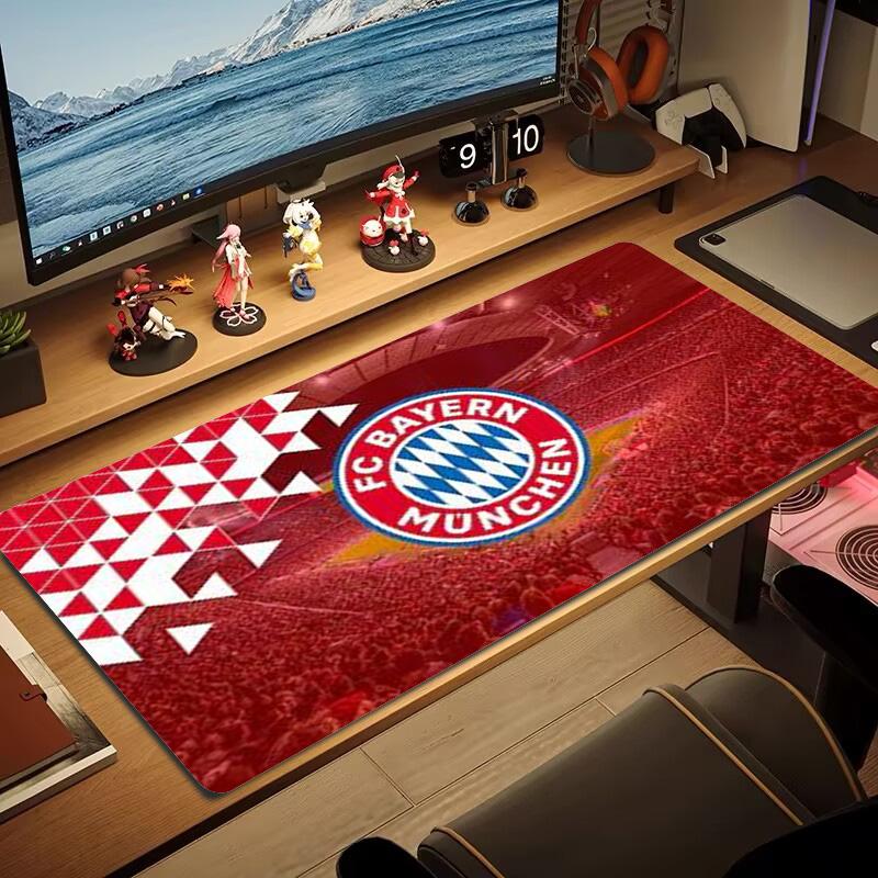 Коврик для мыши FC Bayern Munich Цветной Большой Игровой Коврик для стола Нескользящий Коврик для ноутбука Планшета Большой Коврик для мыши XXL Коврик для Mini PC Игровой коврик с заблокированным краем